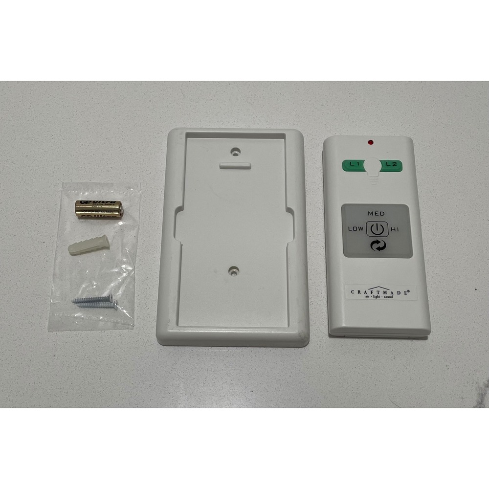 Craftmade UC7201T Ceiling Fan Remote Control CHQ7201T Dual Light L1 L2 Reverse